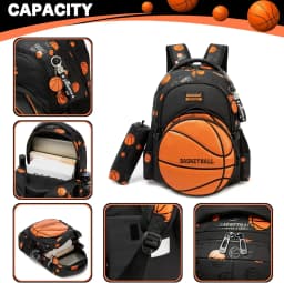 Boys' School Backpack with Lunch Box and Pencil Case - Ideal for Teens and Middle School Students