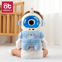 AIBEDILA Cartoon Astronaut Anti-Fall Baby Pad Infant Toddler Head & Back Protector Pillow Safety Protection Cushion for Newborn