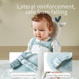 AIBEDILA Cartoon Astronaut Anti-Fall Baby Pad Infant Toddler Head & Back Protector Pillow Safety Protection Cushion for Newborn