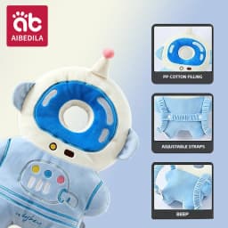 AIBEDILA Cartoon Astronaut Anti-Fall Baby Pad Infant Toddler Head & Back Protector Pillow Safety Protection Cushion for Newborn