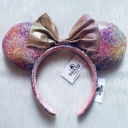 Disney Mickey Ear Headband Plush Sequin Headband For Adult Kids Women Girls Disneyland Cosplay Party Accessories Birthday Gift