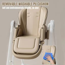 OWJHE 2-in-1 Baby High Chair & Rocker Convertible Feeding Chair W/Dual Trays & Cushions Foldable Sleep Seat for Newborn