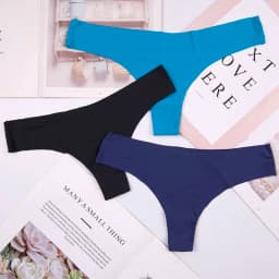 Hot Silk Sexy Women Thongs g string Seamless Panties Female Underwear Tanga Panties Low-Rise Lingerie Panty Intimates 3pcs ac125