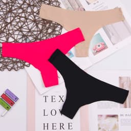 Hot Silk Sexy Women Thongs g string Seamless Panties Female Underwear Tanga Panties Low-Rise Lingerie Panty Intimates 3pcs ac125