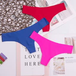 Hot Silk Sexy Women Thongs g string Seamless Panties Female Underwear Tanga Panties Low-Rise Lingerie Panty Intimates 3pcs ac125