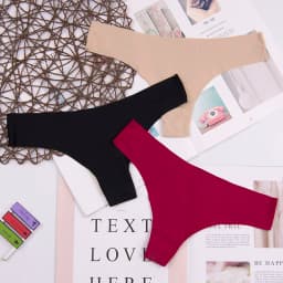 Hot Silk Sexy Women Thongs g string Seamless Panties Female Underwear Tanga Panties Low-Rise Lingerie Panty Intimates 3pcs ac125