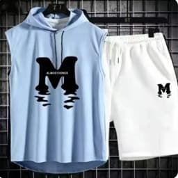 2025 New Men's Summer Sets Casual Breathable 2 Piece T-shirt+Shorts Suit Men Tracksuit Loose Vest Jogging Sleeveless Top Man Set