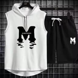 2025 New Men's Summer Sets Casual Breathable 2 Piece T-shirt+Shorts Suit Men Tracksuit Loose Vest Jogging Sleeveless Top Man Set