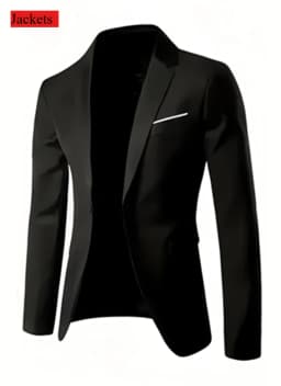 Elegant Men's Suit Sets- Slim Fit Tuxedo Set for Weddings & Formal Occasions, Black Suit