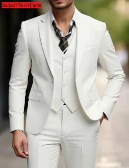 Elegant Men's Suit Sets- Slim Fit Tuxedo Set for Weddings & Formal Occasions, Black Suit