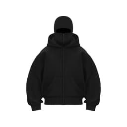 Men and women Balaclava Y2K Gothic Harajuku winter new item double hooded sweatshirt men's hooded mask zipper sportswear
