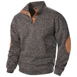 Autumn and winter men's stand collar long sleeve casual knitted sweater top