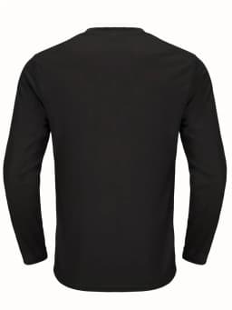 Sports Long-Sleeved Black 5-Piece Men's Round Neck Shirt Quick-Drying Top Fitness Sportswear Casual Outdoor Sportswear Body-Shap