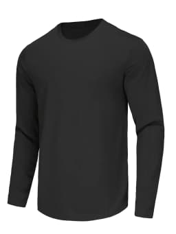 Sports Long-Sleeved Black 5-Piece Men's Round Neck Shirt Quick-Drying Top Fitness Sportswear Casual Outdoor Sportswear Body-Shap