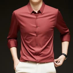 Premium Men's Ultra-Stretch Slim-fit Shirt - High-Quality Silky Business Formal Long-Sleeve Shirt for Social and Casual Wear