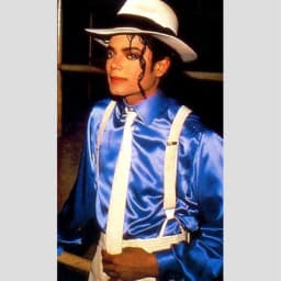 Dance King Michael Jackson Smooth Criminal Bule Shine Shirt & Tie Thread Gluing Performance Halloween Show Clothing No Button
