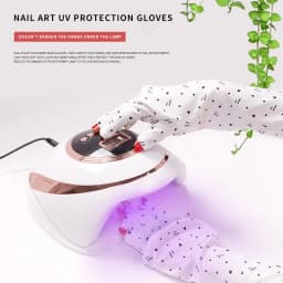 Nail Art Glove UV Protection Glove Anti UV Radiation Protection Gloves Protecter For Nail Art Gel UV Led Lamp Tool Ladies Gloves