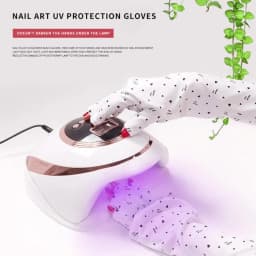 Nail Art Glove UV Protection Glove Anti UV Radiation Protection Gloves Protecter For Nail Art Gel UV Led Lamp Tool Ladies Gloves