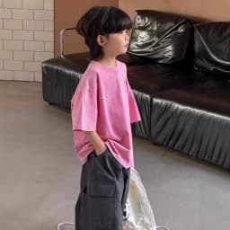 Boys T-shirt 2026 Spring and Summer New Childrens Clothing Korean Style Boys and Girls Retro Design Sense Do Old Cut T-shirt