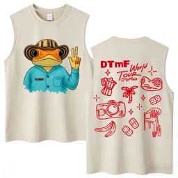 Washed Rapper Bad Bunny Tank Tops Debi Tirar Mas Fotos DTMF World Tour Aesthetic Vests Men Women Hip Hop Cotton Sleeveless Tees