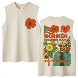 Washed Rapper Bad Bunny Tank Tops Debi Tirar Mas Fotos DTMF World Tour Aesthetic Vests Men Women Hip Hop Cotton Sleeveless Tees