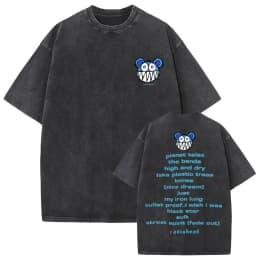 Washed Vintage Radiohead Music Album Cover Graphic T-shirt Men Women Retro Rock Gothic T Shirt Men's 90s Oversized Short Sleeve