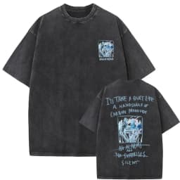 Washed Vintage Radiohead Music Album Cover Graphic T-shirt Men Women Retro Rock Gothic T Shirt Men's 90s Oversized Short Sleeve