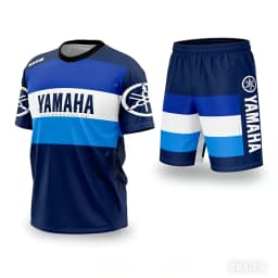 New Summer YAMAHA Men Women Motorcycle Riding T-shirt set Loose Breathable Quick Drying Off-Road Racing Suit Sports T-Shirt 