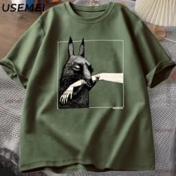 Funny Creature Bite Hand T Shirt Animal Lover Tshirt Crewneck Cotton Short Sleeve Tshirt Man Clothes Streetwear Loose Tees