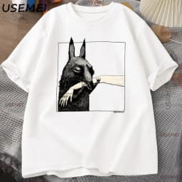 Funny Creature Bite Hand T Shirt Animal Lover Tshirt Crewneck Cotton Short Sleeve Tshirt Man Clothes Streetwear Loose Tees