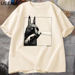 Funny Creature Bite Hand T Shirt Animal Lover Tshirt Crewneck Cotton Short Sleeve Tshirt Man Clothes Streetwear Loose Tees