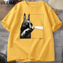 Funny Creature Bite Hand T Shirt Animal Lover Tshirt Crewneck Cotton Short Sleeve Tshirt Man Clothes Streetwear Loose Tees