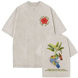 Rapper Bad Bunny Vintage Washed T-shirt Debi Tirar Mas Fotos DTMF World Tour T Shirt Men's Hip Hop Fashion High Quality T-shirts