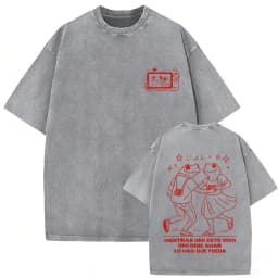 Rapper Bad Bunny Vintage Washed T-shirt Debi Tirar Mas Fotos DTMF World Tour T Shirt Men's Hip Hop Fashion High Quality T-shirts