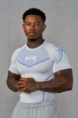 Men's Compression Gym T-Shirt, Breathable Quick Dry Muscle Fit Workout Top, Athletic Fitness Tee for Training Running Sports