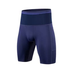 Men Compression Marathon Running Shorts with Waist Pack Quick Dry Trainning Exercise Fitness Sport Tight Shorts