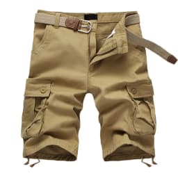 2026 Summer Men's Baggy Multi Pocket Military Cargo Shorts Male Cotton Khaki Mens Tactical Shorts Short Pants 29-44 No Belt