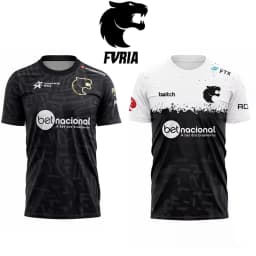 Men's FURIA ESports Team Jersey CS2 Gaming T-Shirt FalleN Molooy Daily Training Tee Summer Casual Short-Sleeve Top Fan Gift