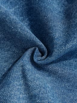 Men's Summer Workwear Denim Shorts, Blue Multi-Pocket Style. Stylish and Casual, Suitable for Streetwear.