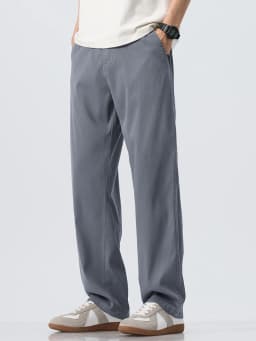 Lyocell Ultra-thin Ice Silk Trousers Men's Summer Loose Straight Cool Breathable Daily Sports Casual Trousers Fashion Korean