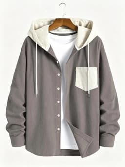 The 2025 New Fashion Trend Spring and Autumn Corduroy Hooded Jacket Is Comfortable and Casual for Daily Commuting for Men