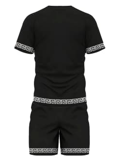 2026 Summer New Men's Short-Sleeved Set with 3D Stripes Pattern Print - Street Casual Fashion Comfortable and Soft