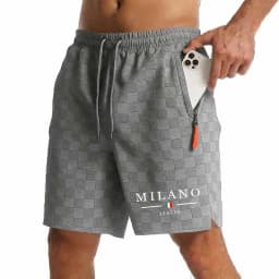 New Summer Men Zipper Pocket Sweatpants Casual Shorts Men's Beach Shorts Basketball Short Trousers Print Label Sportswear Men