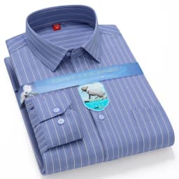 Vintage 64% Cotton Long Sleeve Shirts for Men Slim Fit Formal Plian Shirt Solid Color Fashion Korean Popular Red Clothes