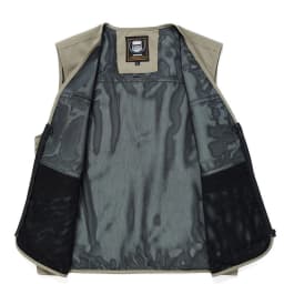 FGKKS Brand Men's Fashion Vest Solid Color Tooling Style Waistcoat Thin Multi-Pocket Casual Loose Vest for Men