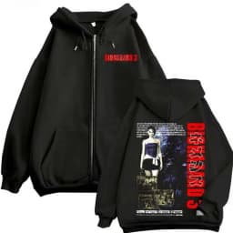 Resident Evil Game Hooded Zipper Men's and Women's Pattern Printed Hoodie Comfortable Hoodie Loose Street Style