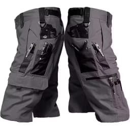 Military Green Outdoor Work Pants Men's Camouflage Solid Color Training Shorts Summer Multi Mouth Bag Military Style Shorts