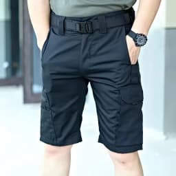 Military Green Outdoor Work Pants Men's Camouflage Solid Color Training Shorts Summer Multi Mouth Bag Military Style Shorts