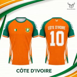 2026 New Cote D'Ivoire Flag Print Jersey T-shirt Breathable Outdoor Sports Football Tee Men's And Women's Casual Sports Uniform