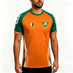 2026 New Cote D'Ivoire Flag Print Jersey T-shirt Breathable Outdoor Sports Football Tee Men's And Women's Casual Sports Uniform